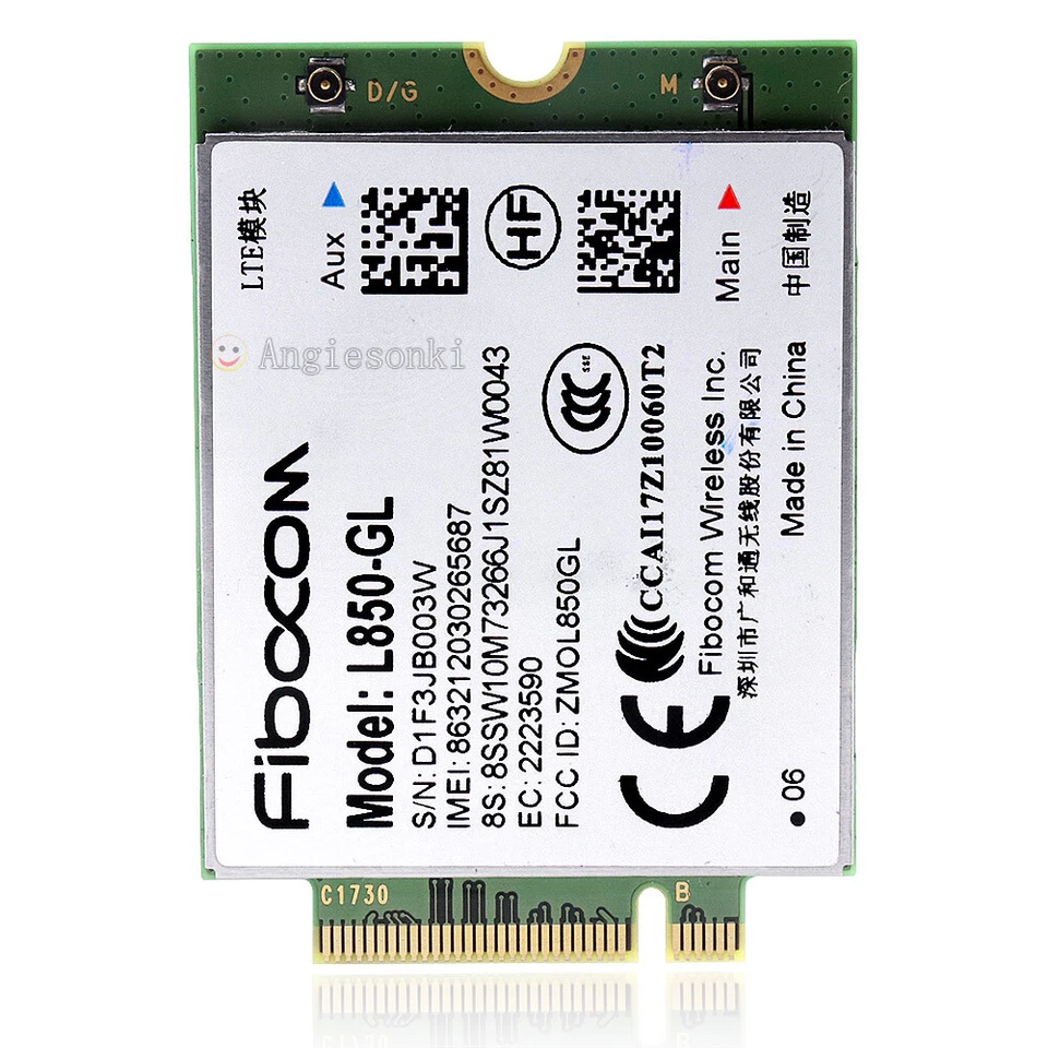 Fibocom L850-GL CAT9 WWAN 4G LTE Module For Thinkpad T480 T480S T490 T495S T590 - Image 1 of 4