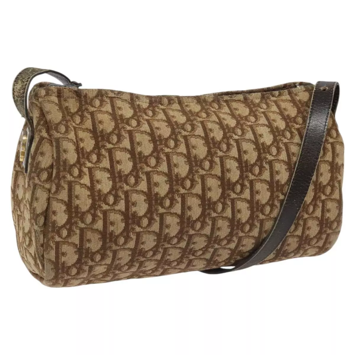 Sac bandoulière Christian Dior trotteur toile marron authentique BD117