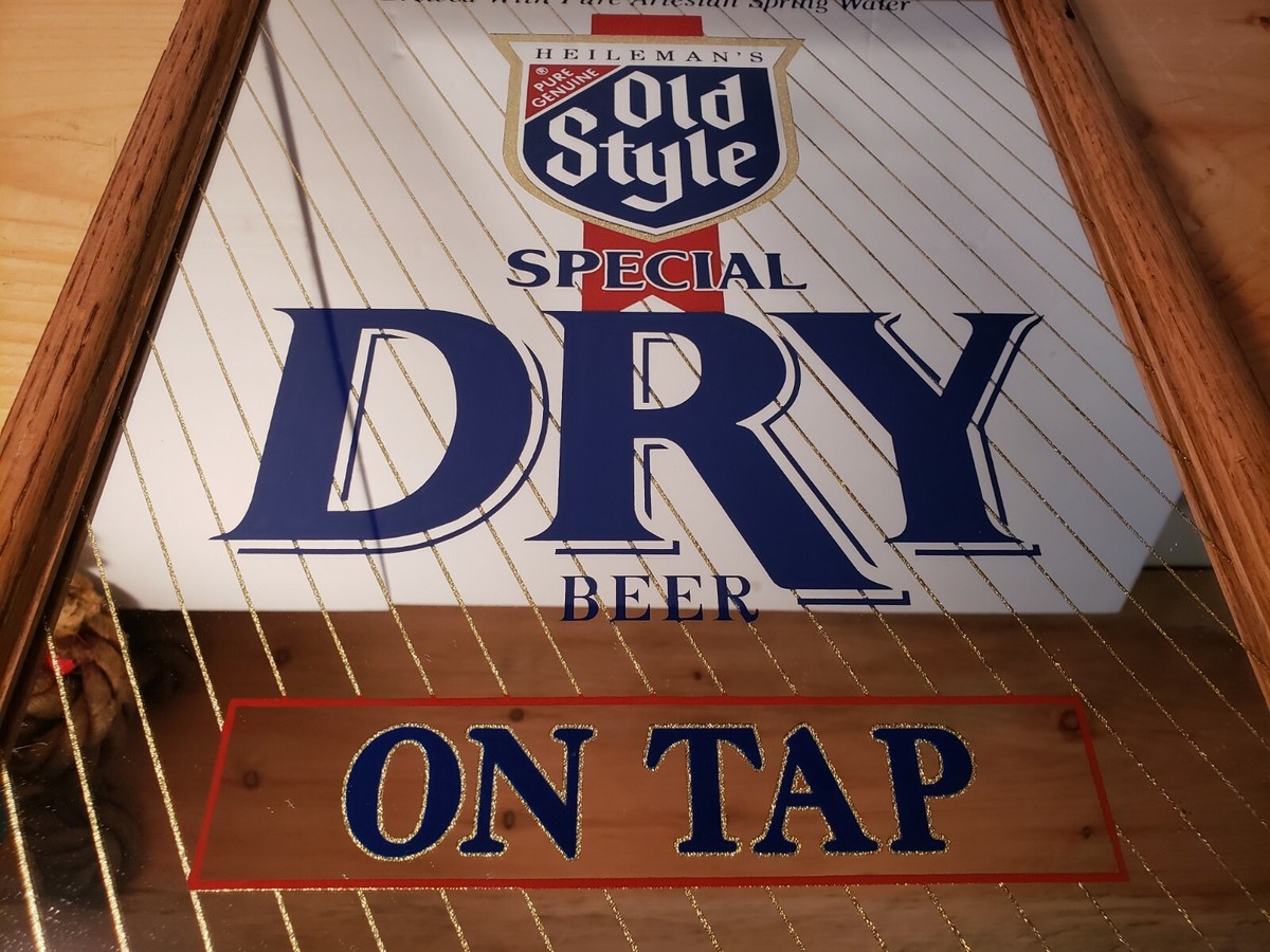 Heileman's Old Style Special Dry Beer Mirror Advertising Wall