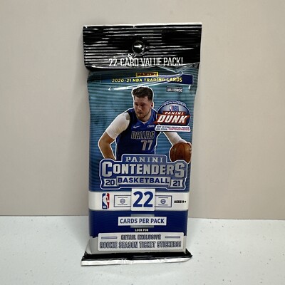 2020-21 Panini NBA Contenders Basketball Value Pack (22 Cards)