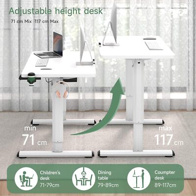 110x60cm höhenverstellbarer Schreibtisch elektrisch Standing Desk für homeoffice