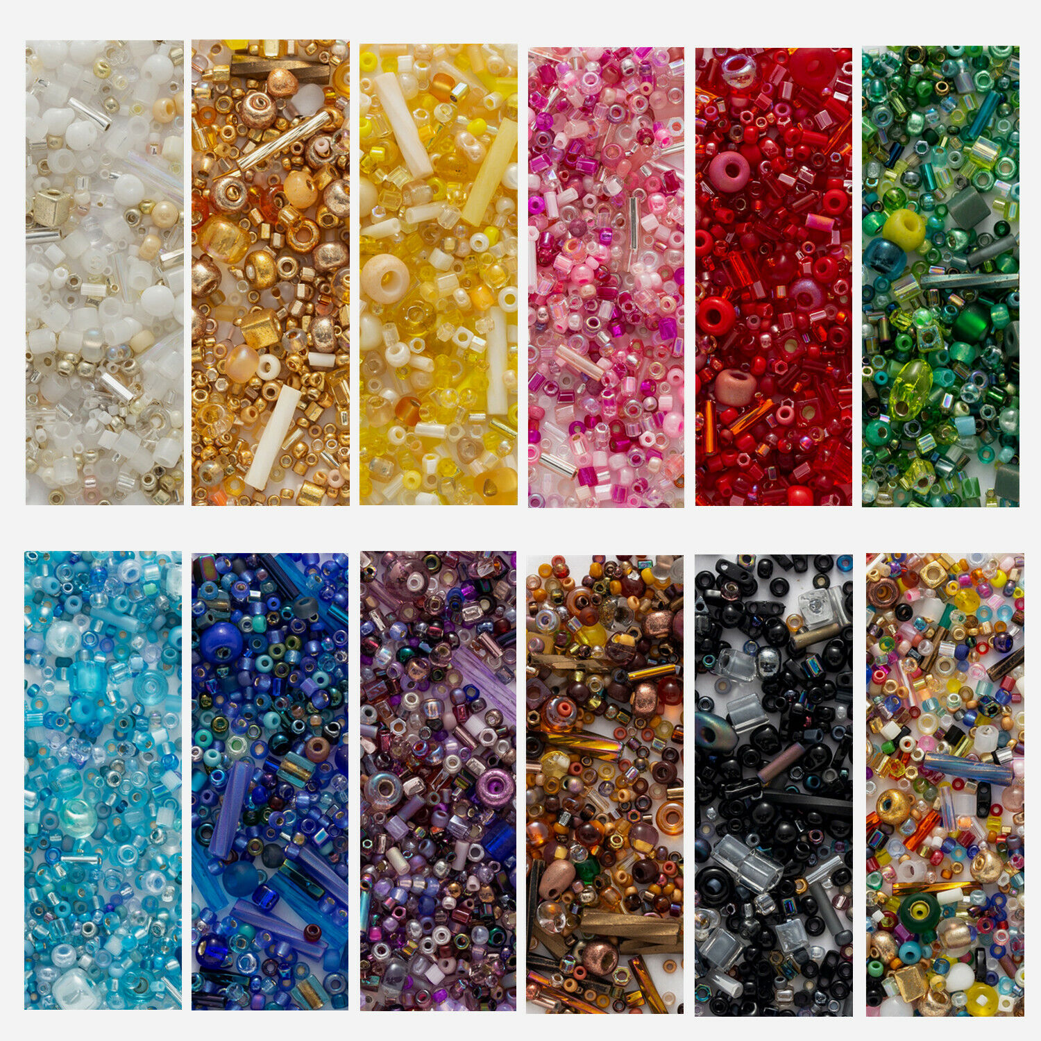 500pcs Mixed Round Spacers Charms Glass Seed Beads DIY Jewelry Making Home Decor