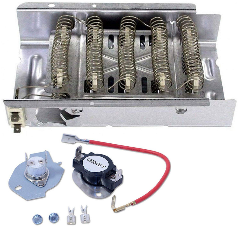 Whirlpool 5400W 240V Electric Dryer Heating Element with Thermostat Kit