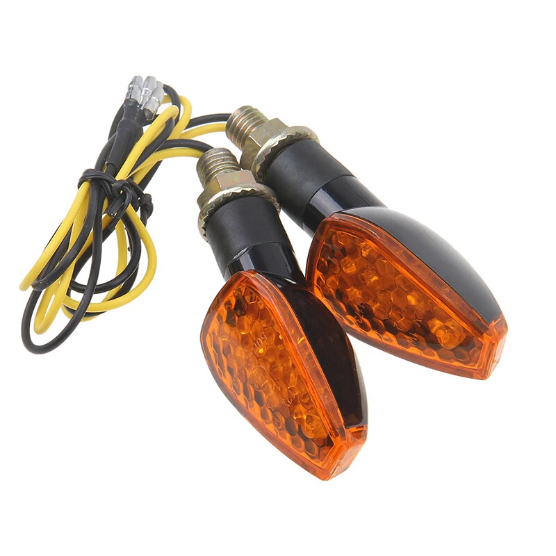 Lámpara intermitentes LED ámbar universal para moto 2 piezas Foto 3 de 4