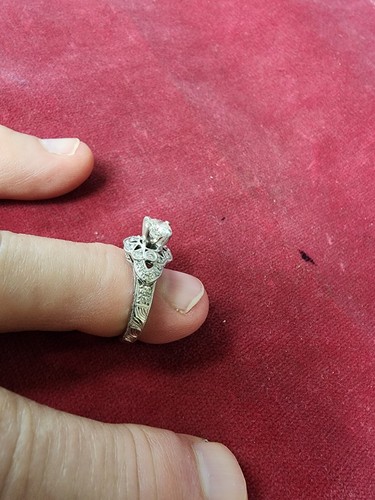 DAMEN DIAMANTRING IN ECHTEM WEISSGOLD GEWICHTE 5,7 GRAMM 0,60 TCW CA. - Bild 3 von 9
