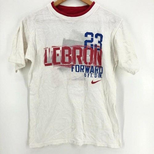 Nike T-Shirt Youth Size L White Lebron 