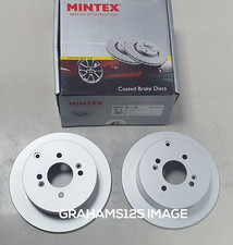 BRAKE DISCS PAIR (X2) SOLID REAR COATED FITS HYUNDAI KIA MINTEX MDC1818C
