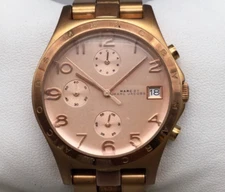 Marc By Marc Jacobs Henry Chronograph Watch Men 38mm Date New Battery 6.25"