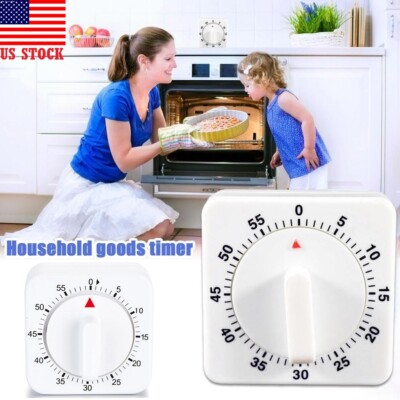 2Pcs Long Ring Bell Alarm Loud 60-Minute Kitchen Cooking Timer Mechanical USA