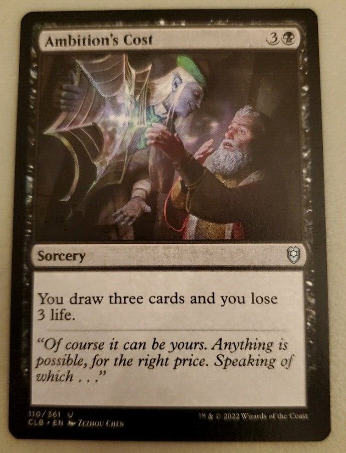1x Ambition's Cost CLB Battle for Baldur's Gate MTG Magic the Gathering NM 1x Ambition's Cost CLB Battle for Baldur's Gate MTG Magic the Gathering NM