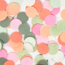 Wool Blend Felt Circle Collection - Sorbet Color Set - Made in USA