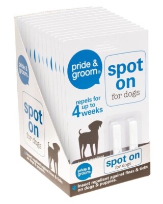 Pride & Groom Flea And Tick Spot On Treatment For Dogs – Easy Application, UK Seller, Long-Lasting Protection