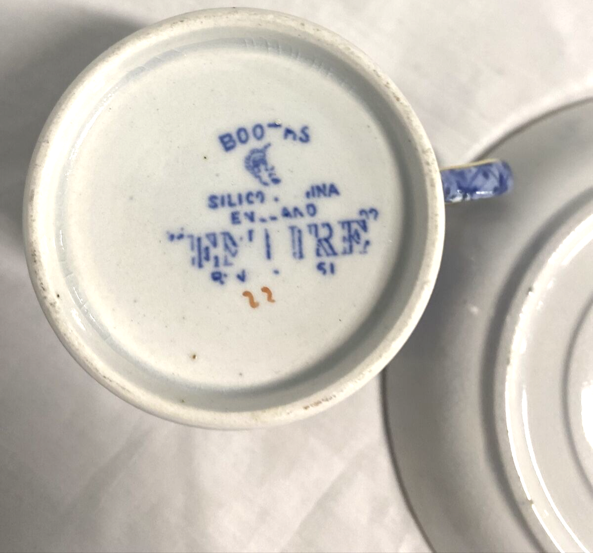 Vintage Booths Silicon China Empire 653651 Teacup & Saucer England