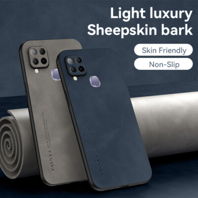 For Infinix Hot 10S, Luxury Shockproof Business Retro Leather TPU Case Cover