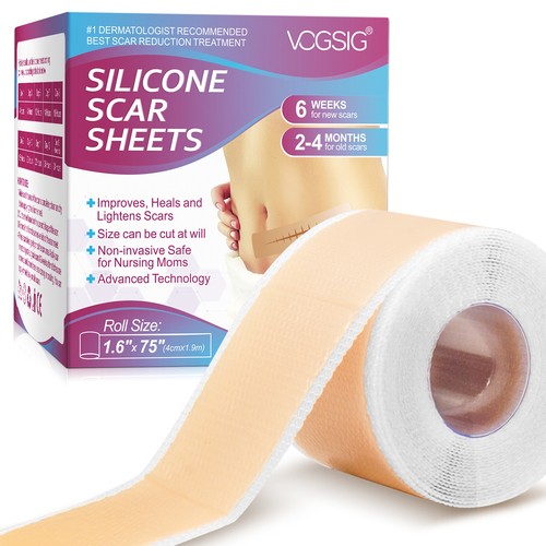 Scar Silicone Sheet Gel Patch Removal Skin Treatment Repair Wound Burn Natural - Picture 6 of 26