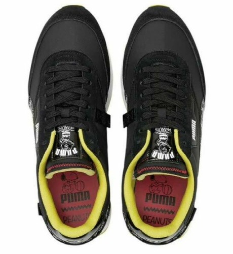 Puma Future Rider 'Peanuts' Black Fashion Sneakers,Shoes Men's 38048301 - Picture 2 of 6