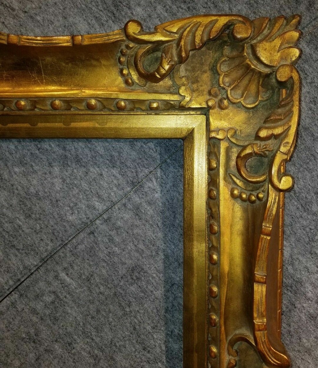 20x24 Ornate Vintage Antique Hand Carved Gold Kinkade
