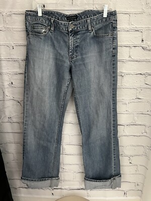 Banana Republic LOW RISE BOOT CUT Cuffed Blue Jeans