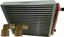18x18 Water To Air Heat Exchanger Hot Water Coil Outdoor Wood Furnace W Fittings