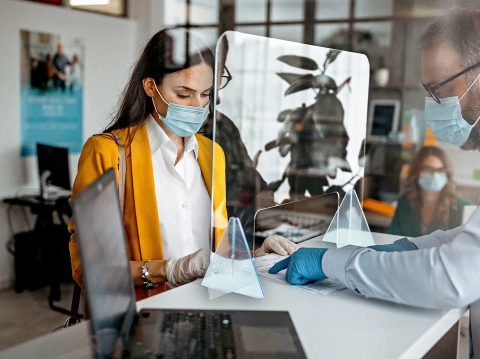 Protector de estornudo acrílico grueso y resistente barrera divisor escudo encimera Foto 3 de 4