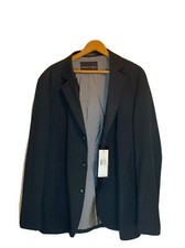 Kenneth Cole New York Men's Blazer Jacket Onassis Stretch Black Size L Vintage