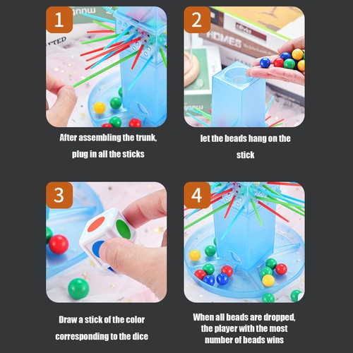Stick Pull Game Stick Games Ker Plunk Stack Toy for 2-4 Players /Ages 5+ - Picture 5 of 9