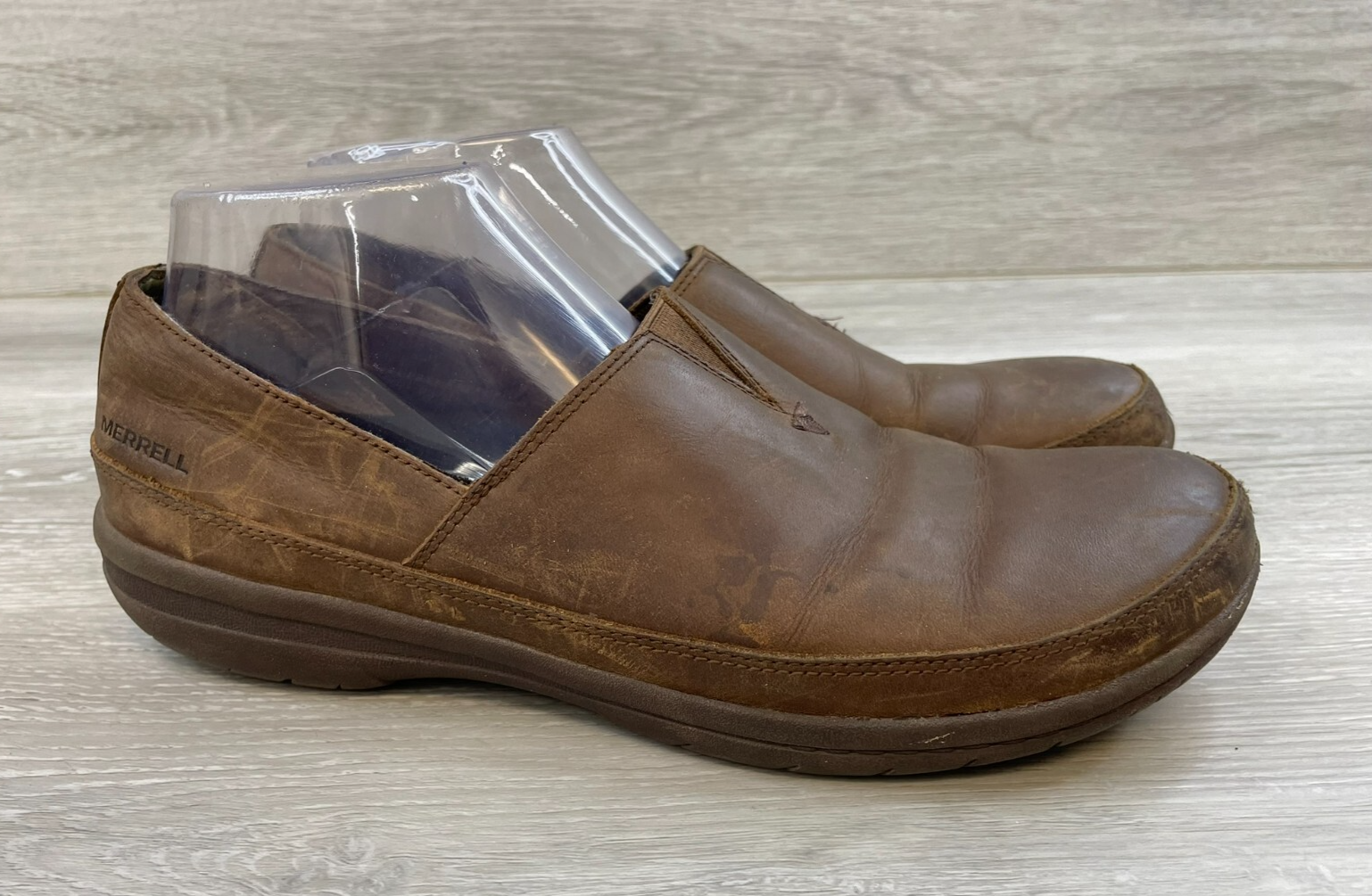 Mocassino donna Merrell Encore 9 5 pelle marrone scarpe da viaggio comode casual