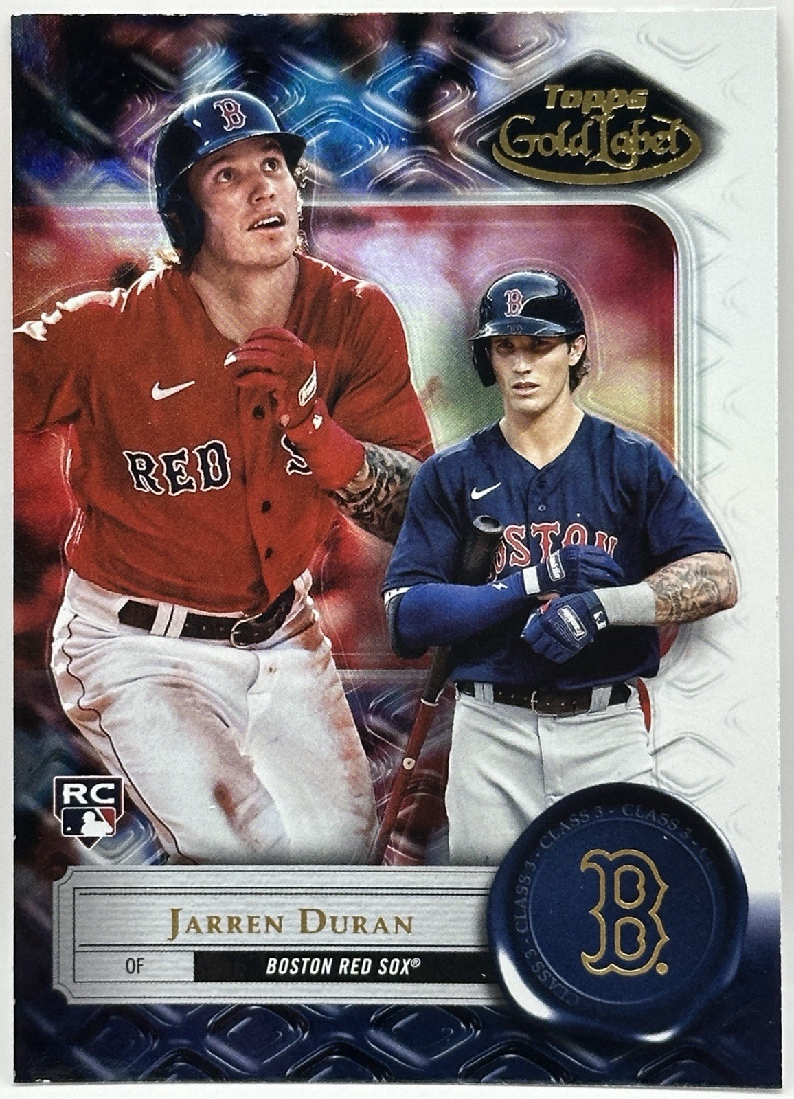 2022 Topps Gold Label - Jarren Duran #15 Class 3 (RC) BOS