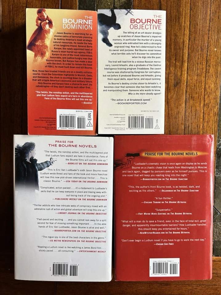 Lot 4 Ludlum/Lustbader Jason Bourne #7-10 Deception Objective Dominion Imperativ - Image 2 of 4