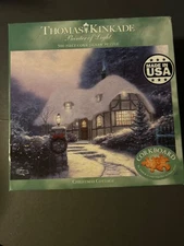 Thomas Kinkade 'Christmas Cottage' 500 Piece Cork Jigsaw Puzzle New 2005 Ceaco