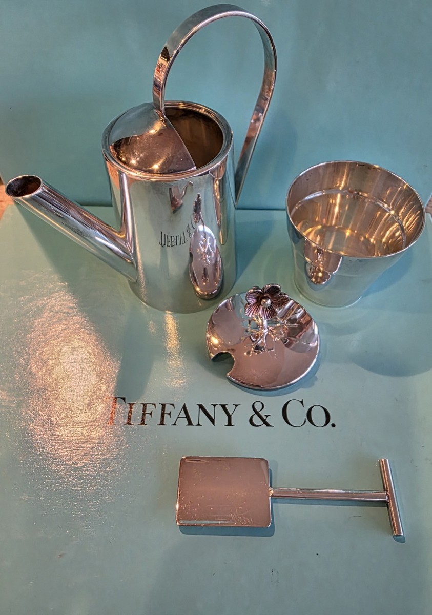 Tiffany & Co Sterling Watering Can Jug & Flower Pot Sugar Bowl