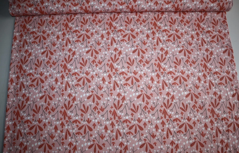 Baumwolljersey-Druck, Blumen-Optik, rosa, ca. 156 cm, Mat: 100 BW --- Meterware - Bild 2 von 4