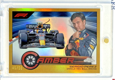 2023 Topps Chrome Formula 1 F1 SERGIO PEREZ Camber Gold Refractor /50