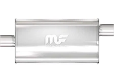 MagnaFlow 12909 28" Straight-Through Oval Muffler 3.5" Offset Inlet/Center Out