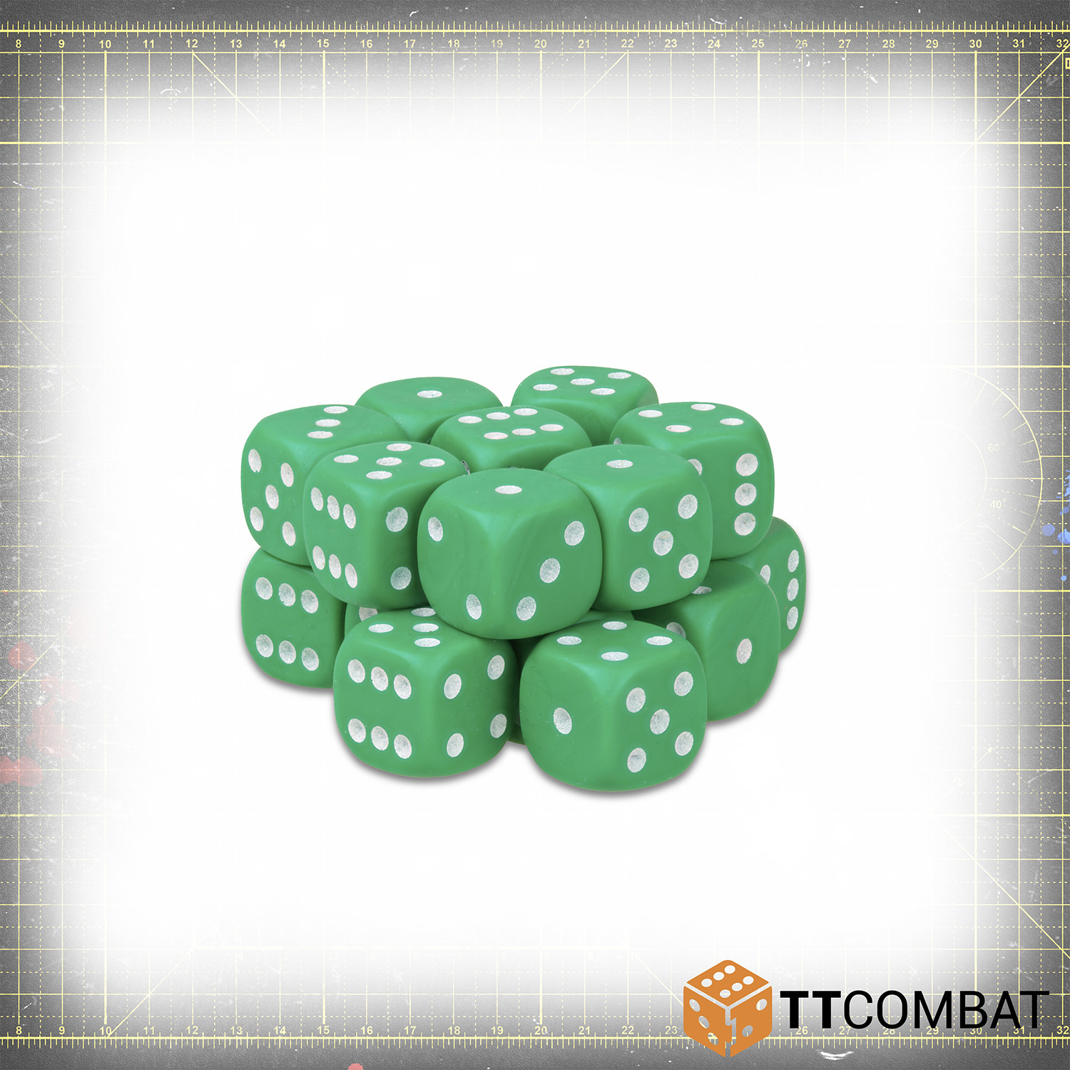 TTCombat BNIB Green D6 Dice (20)