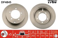 2X Bremsscheibe TRW DF4845 FüR Outlander Mitsubishi Runner Lancer Space Sebring
