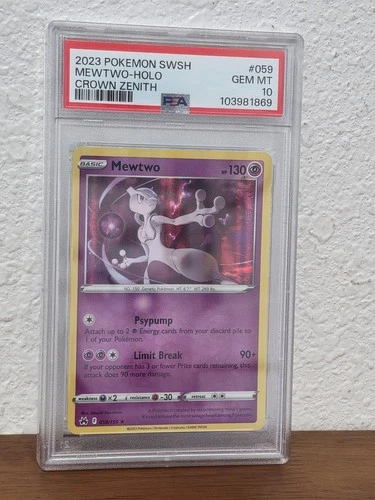 HOLO Mewtwo 059/159 SWSH Crown Zenith PSA 10 GEM Mint - Low Pop