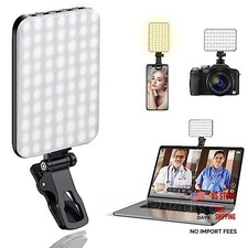 60 LED Portable Selfie Light Video Conference Lighting with Clip Black