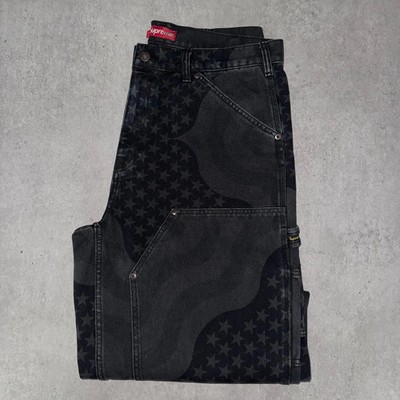 Supreme Flag Double Knee Painter Pant Black Size 36