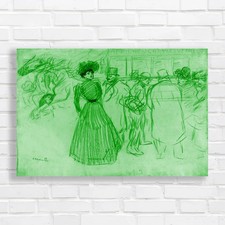 Paris Street Scene Canvas Print Large Picture Wall Art