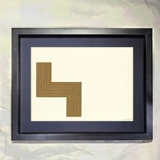 Frank Stella "Ophir" CUSTOM FRAMED Art