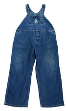 Liberty Overalls Mens 44x26.5 Blue Bib Dark Denim Farmer Workwear Baggy Jeans