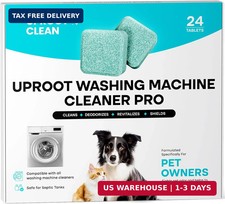 Uproot Clean Washing Machine Cleaner Tablets - 24 Pack for a 12 Month Supply. Fo