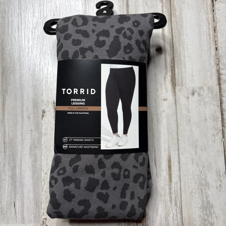 Leggings de Leopardo Torrid Largo Completo Cintura Firma Premium Oferta Real 4X Foto 2 de 4