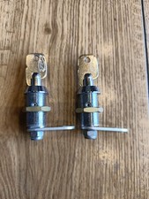 2 x Used Barrel Locks for Fruit Machines / Pool Tables / Arcades. 28mm Barrel