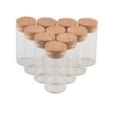 30x60mm 25ml Glass Vials Jars Test Tube With Cork Stopper Empty Glass Transpa...