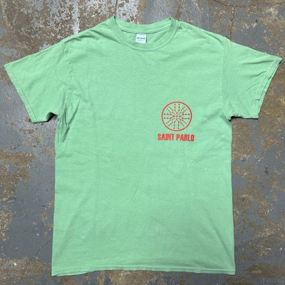 Kanye West Saint Pablo 2016 Tour Merch T-Shirt Green/Teal Size Medium