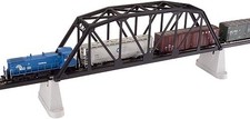 Atlas 593 Code 83 18" Black Thru Truss Bridge Kit New Free Shipping
