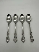 Set of 4 Wm A Rogers Premier Stainless President Teaspoons 6"