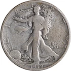 1919-S US Walking Liberty Half Dollar - Very Good Condition